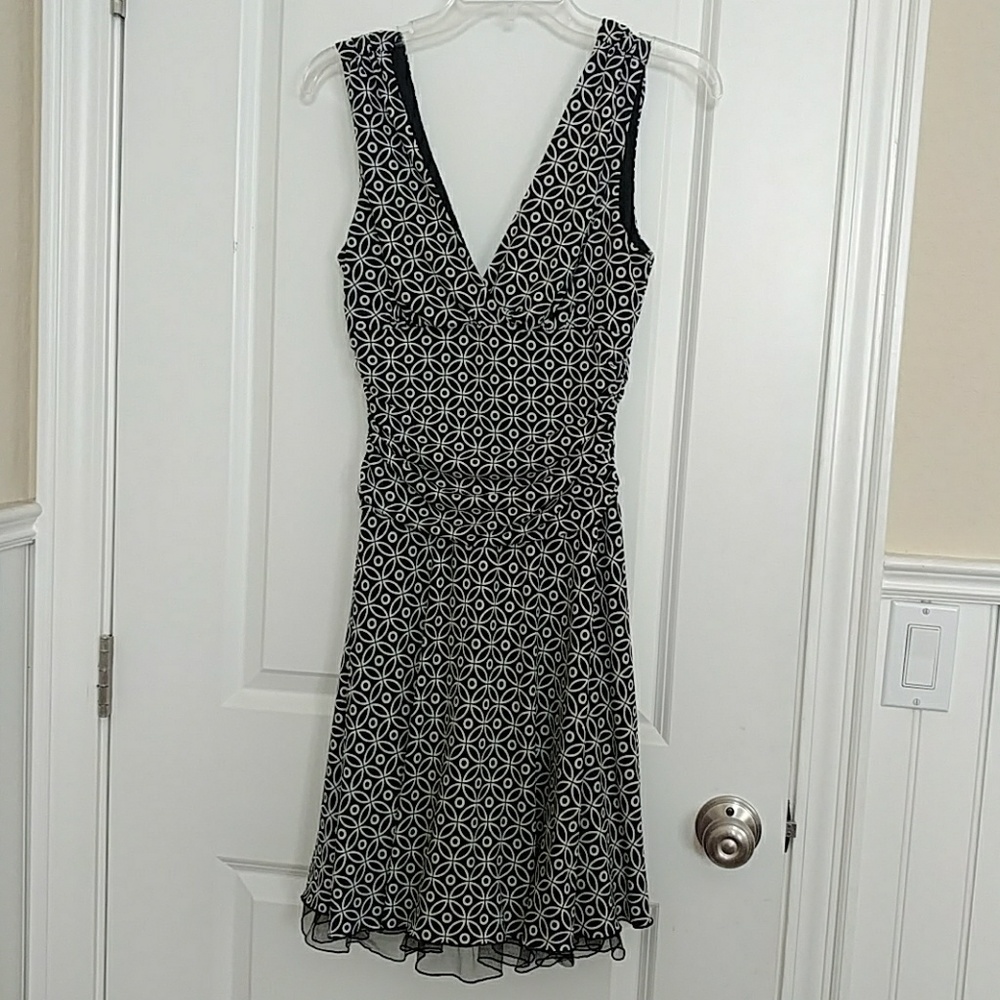 Black and White Patterned Dress